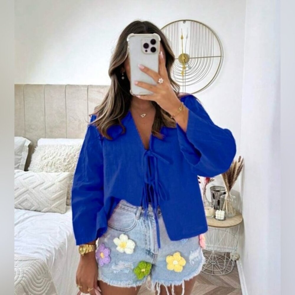 New flared sleeves blouse t-shirt